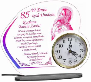W17 Urodziny statuetka XXL  led prezent zegar 11cm